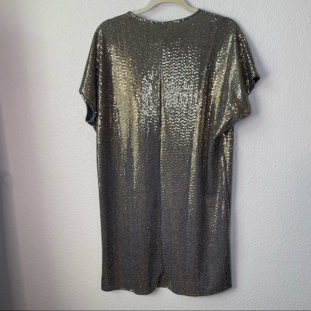 Aiden Mettalic Shift Dress Size S - Picture 4 of 6